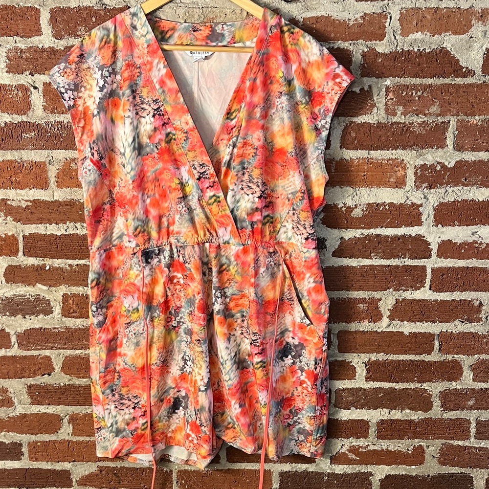 Athleta Multicolor bright Floral romper